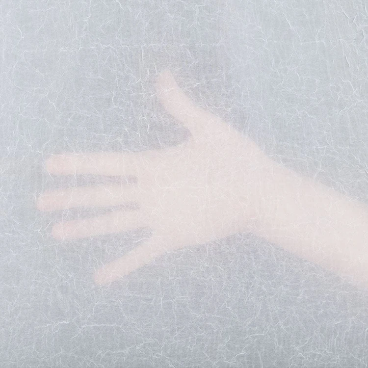 Woal kreszowany z ołowianką, wysokość 275cm, kolor biały