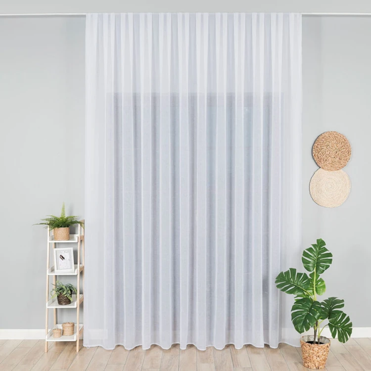 Firanka woal kreszowany, wysokość 290cm, kolor biały