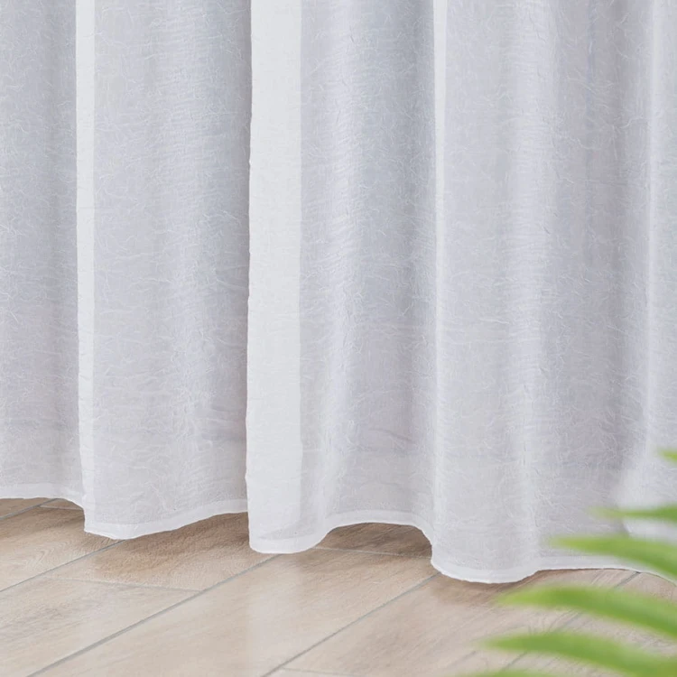 Firanka woal kreszowany, wysokość 290cm, kolor biały