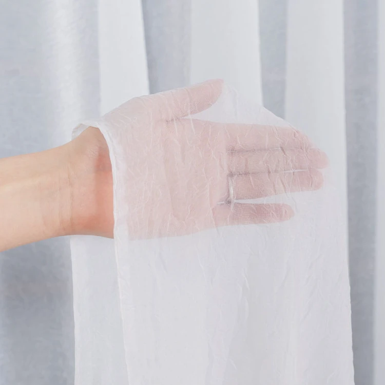 Firanka woal kreszowany, wysokość 290cm, kolor biały