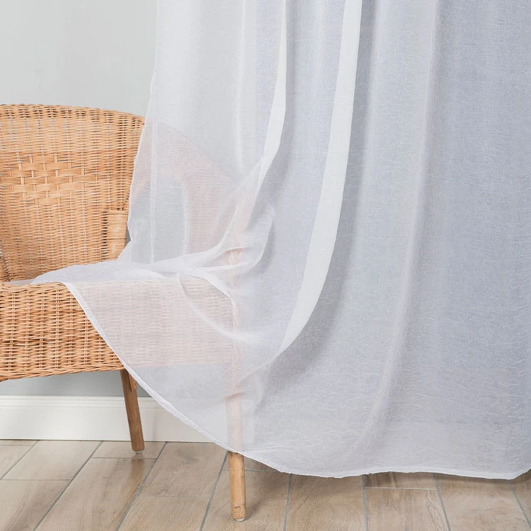 Firanka woal kreszowany, wysokość 290cm, kolor biały