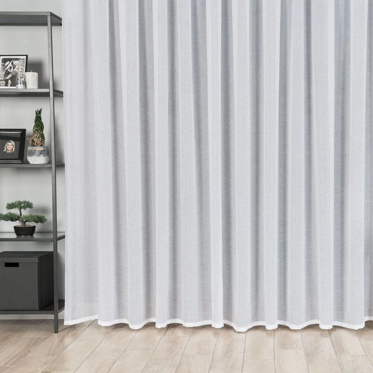 Woal kreszowany, wysokość 290cm, kolor biały