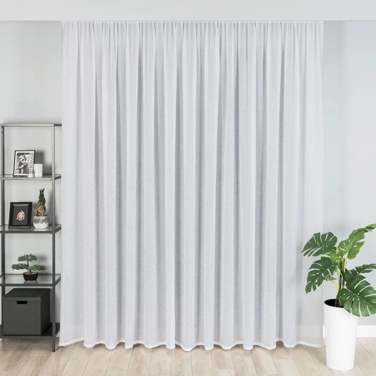 Woal kreszowany, wysokość 290cm, kolor biały