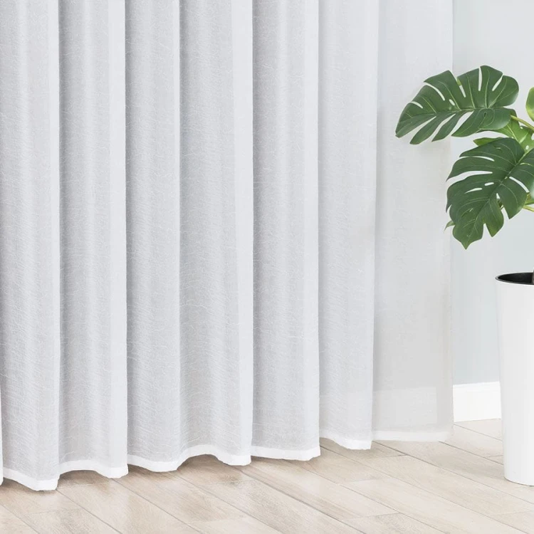 Woal kreszowany, wysokość 290cm, kolor biały