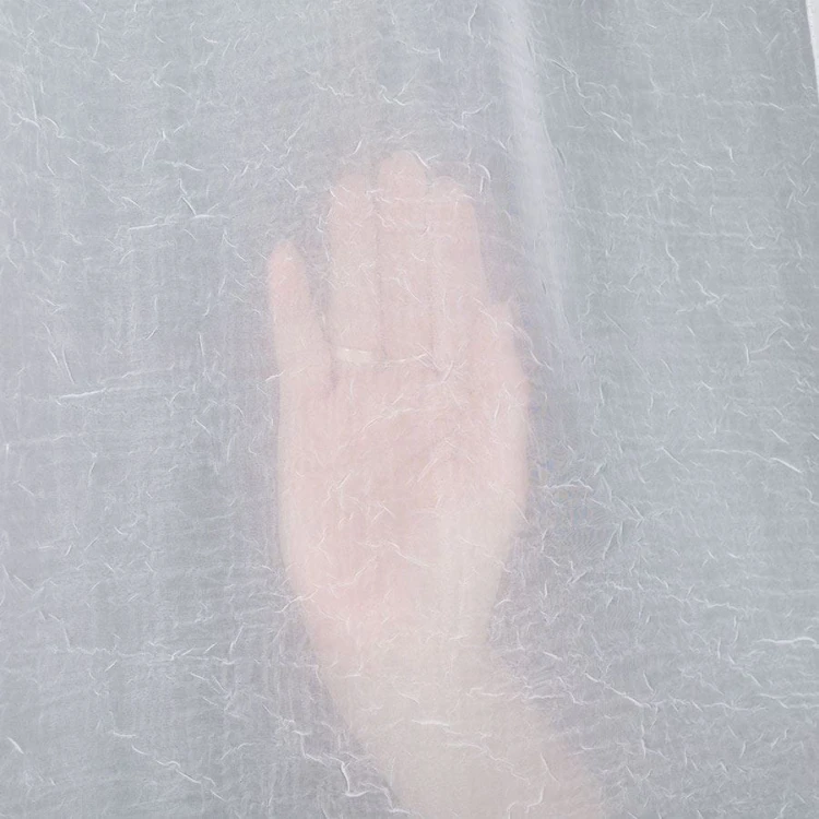 Woal kreszowany, wysokość 290cm, kolor biały