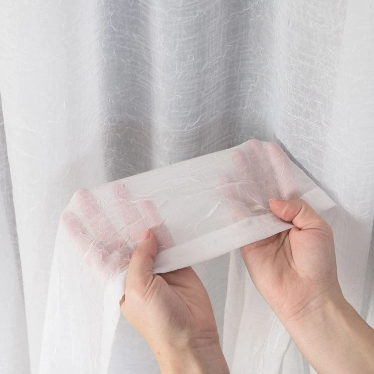 Woal kreszowany, wysokość 290cm, kolor biały