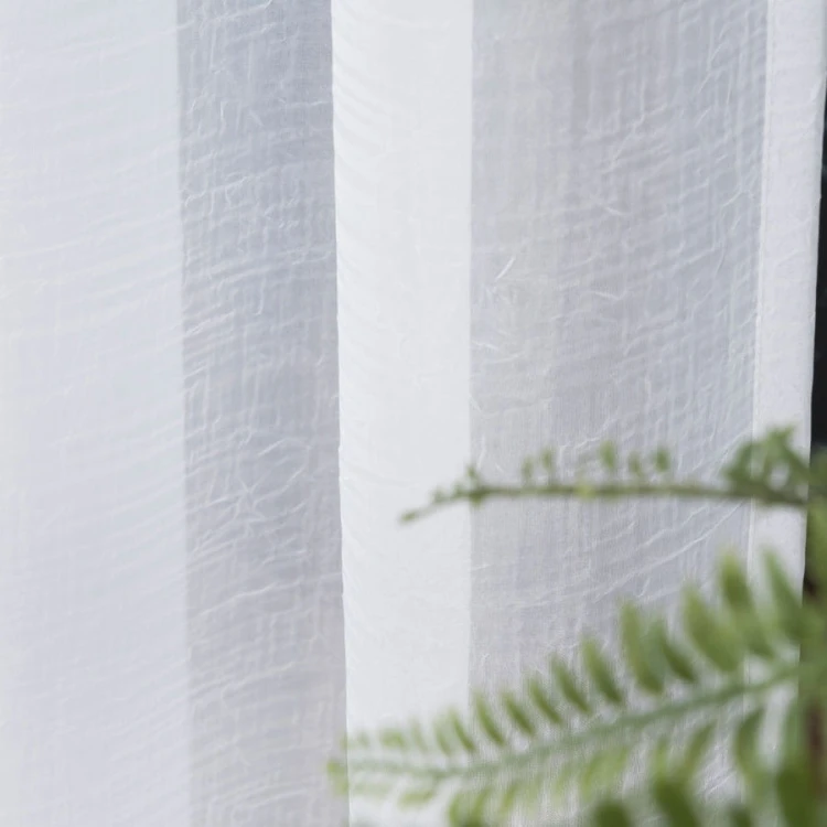 Woal kreszowany z ołowianką, wysokość 290cm, kolor biały