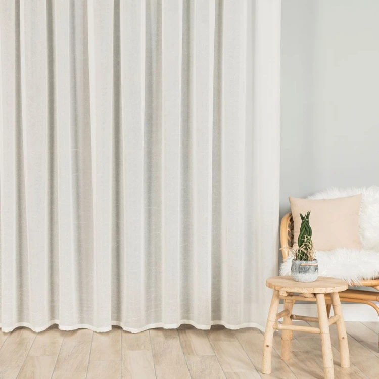 Woal kreszowany, wysokość 290cm, kolor kremowy