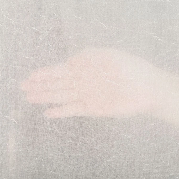 Woal kreszowany, wysokość 290cm, kolor kremowy