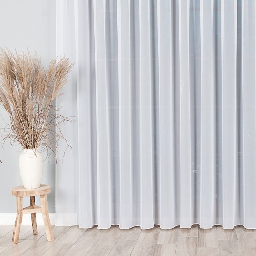 Firanka fantazyjna z ołowianką, wysokość 300cm, kolor biały