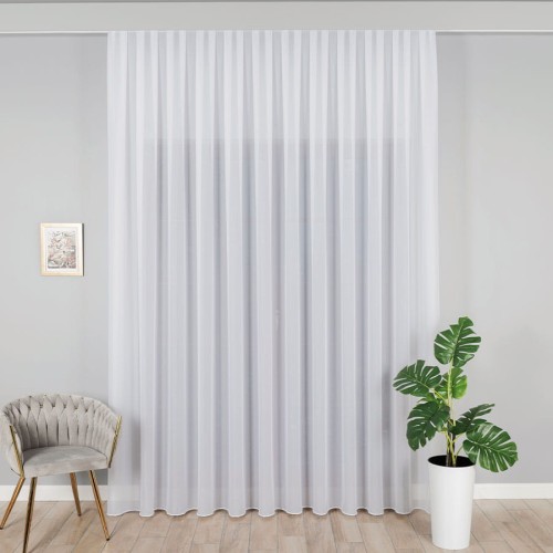 Firanka fantazyjna z ołowianką, wysokość 300cm, kolor biały