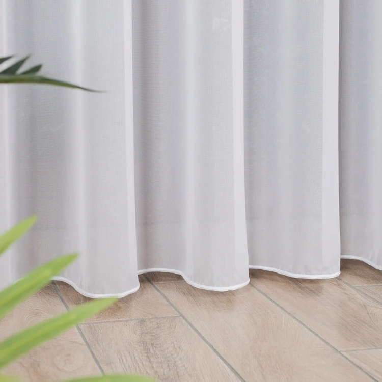 Firanka fantazyjna z ołowianką, wysokość 300cm, kolor biały