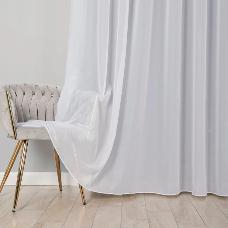 Firanka fantazyjna z ołowianką, wysokość 300cm, kolor biały