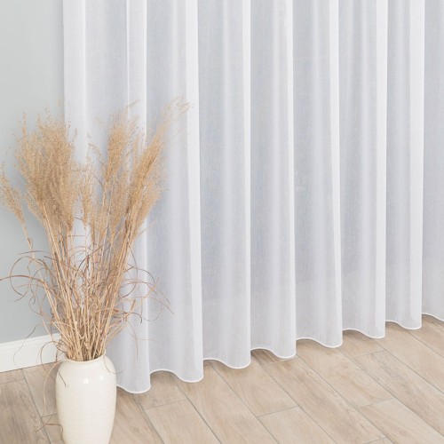 Firanka fantazyjna z ołowianką, wysokość 300cm, kolor biały