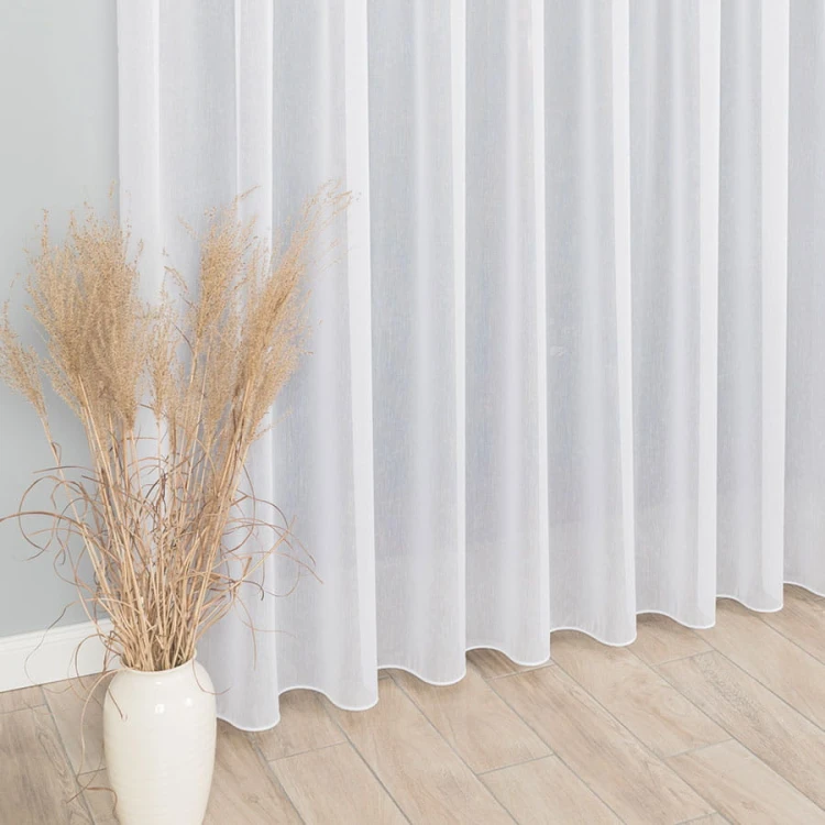 Firanka fantazyjna z ołowianką, wysokość 300cm, kolor biały