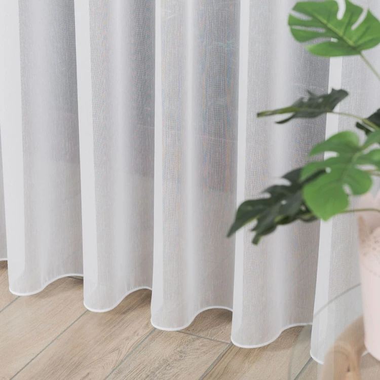 Firanka fantazyjna z ołowianką, wysokość 300cm, kolor biały