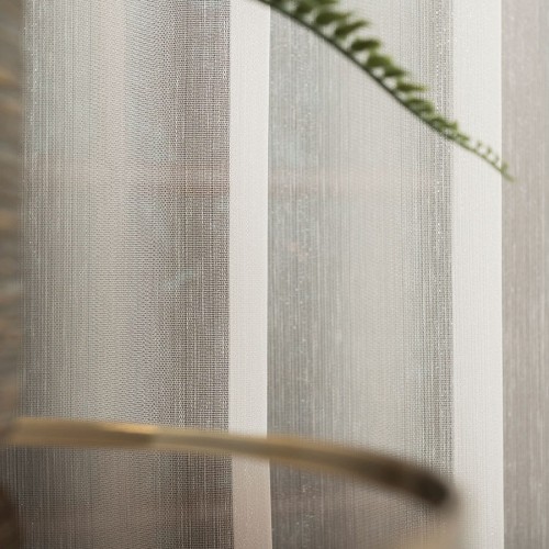 Firanka fantazyjna z ołowianką, wysokość 300cm, kolor  kremowy z błyskiem