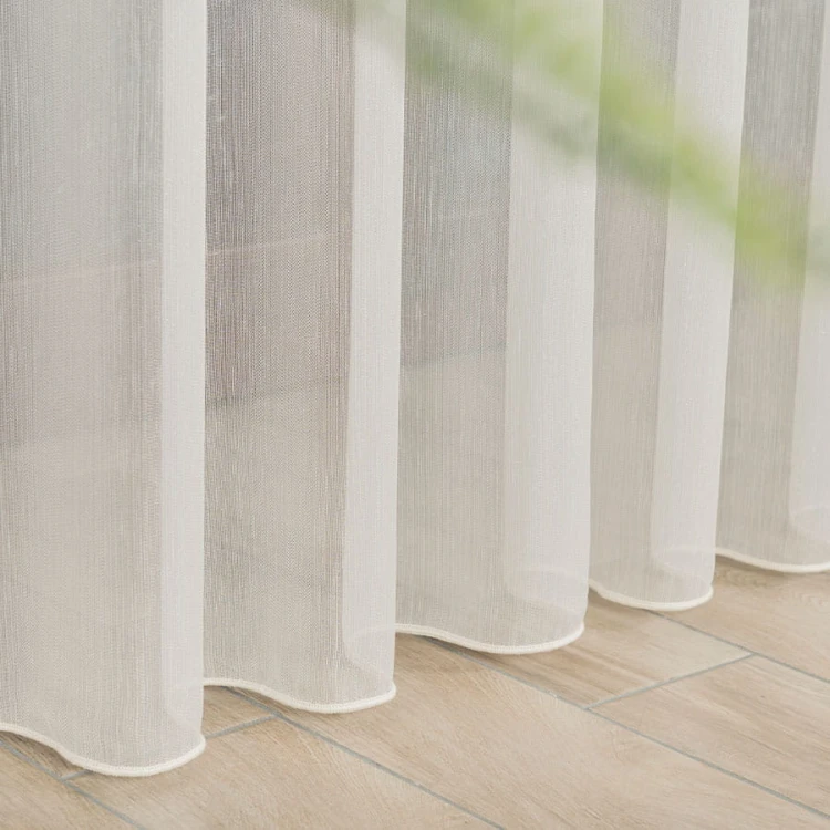 Firanka fantazyjna z ołowianką, wysokość 300cm, kolor  kremowy z błyskiem