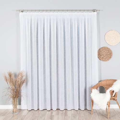 Firanka fantazyjna, wysokość 290cm, kolor biały