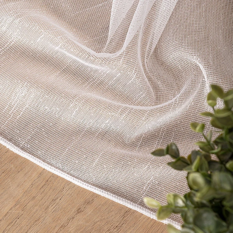 Firanka fantazyjna z ołowianką, wysokość 250 cm, kolor biały