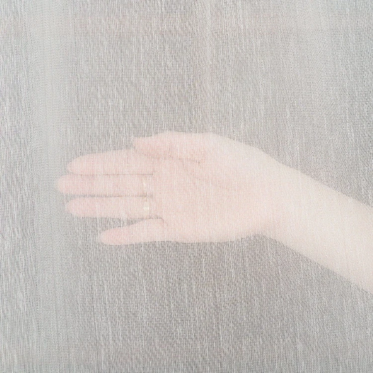 Firanka fantazyjna z ołowianką, wysokość 300cm, kolor kremowy z błyszczącą nitką