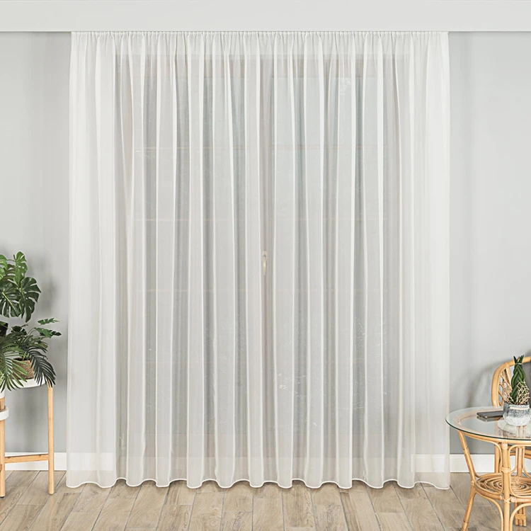 Woal premium z ołowianką, wysokość 300cm, kolor offwhite