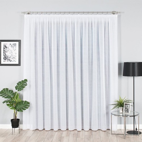 Firanka fantazyjna, wysokość 330cm, kolor biały