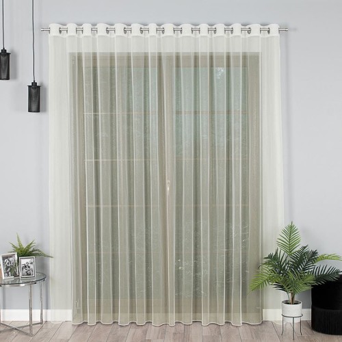 Firanka fantazyjna, wysokość 330cm, kolor kremowy