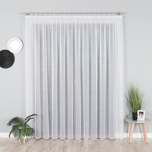 Firanka fantazyjna na markizecie, wysokość 330cm, kolor biały