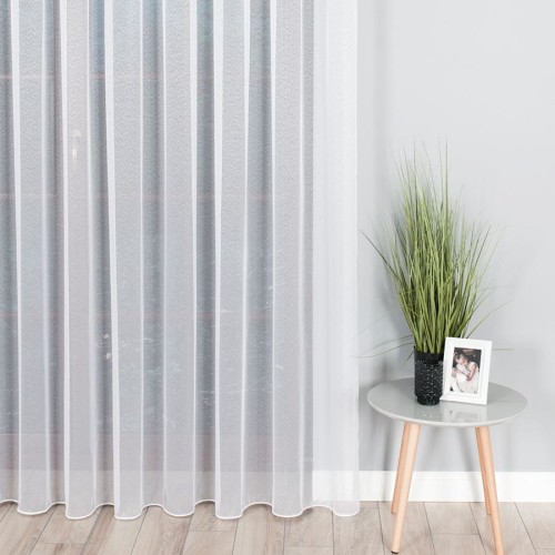 Firanka fantazyjna na markizecie, wysokość 330cm, kolor biały