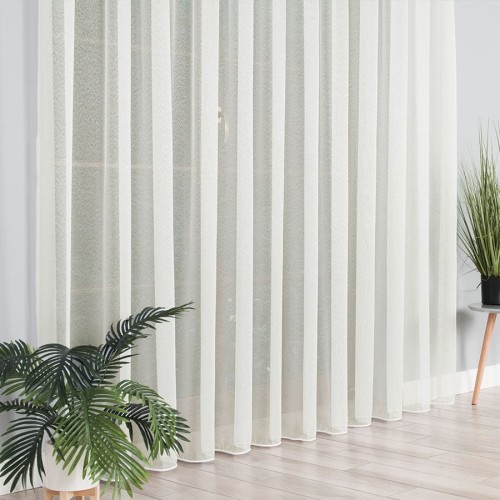 Firanka fantazyjna na markizecie, wysokość 330cm, kolor kremowy