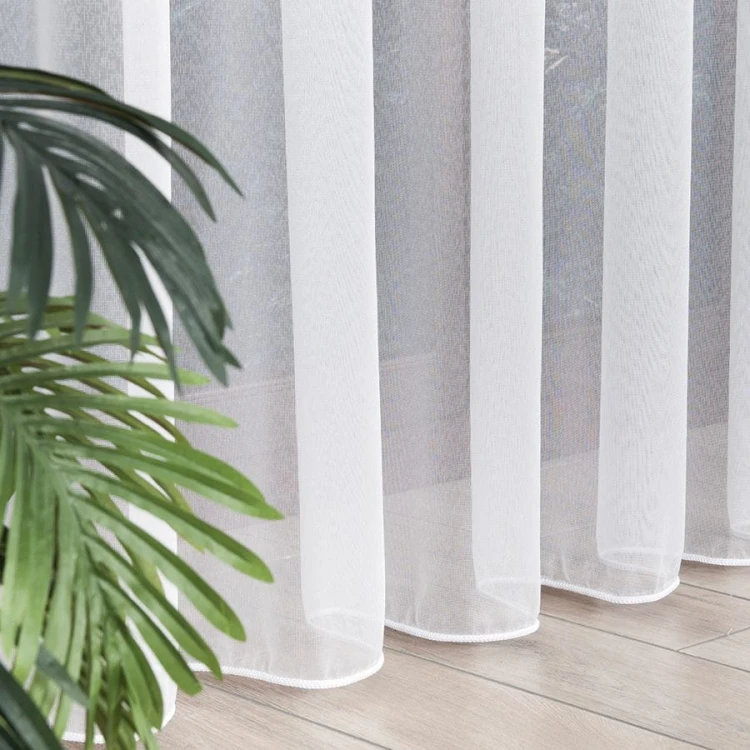 Firanka fantazyjna na markizecie z ołowianką, wysokość 330cm, kolor biały