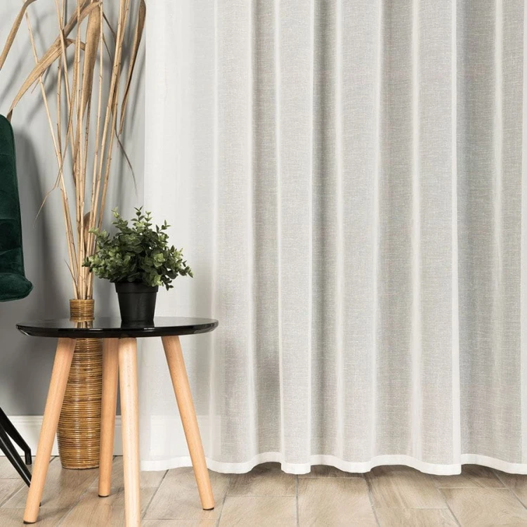 Firanka fantazyjna błyszcząca, wysokość 300cm, kolor kremowy