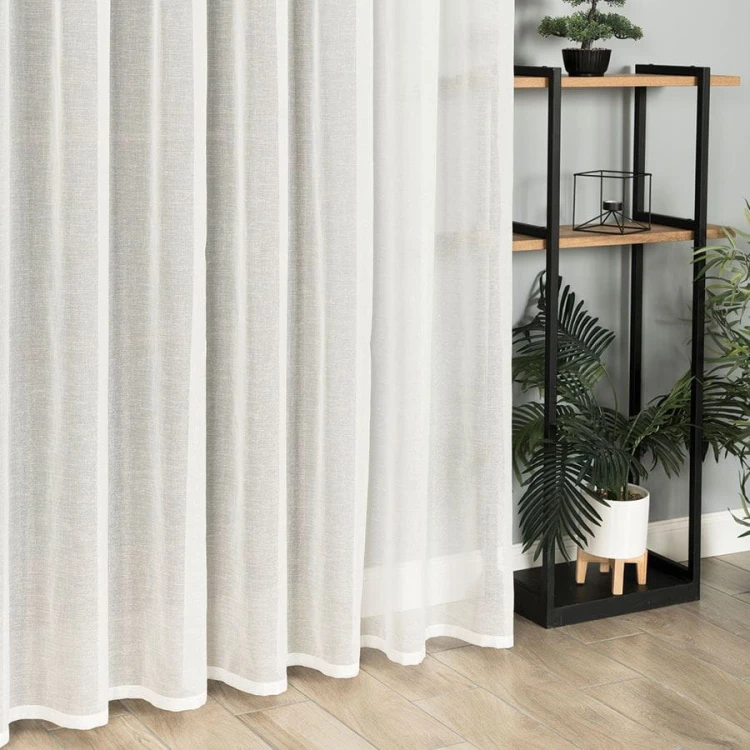 Firanka fantazyjna błyszcząca, wysokość 300cm, kolor kremowy