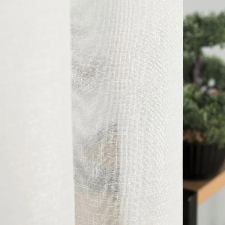 Firanka fantazyjna błyszcząca, wysokość 300cm, kolor kremowy