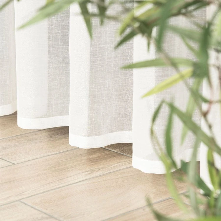 Firanka fantazyjna błyszcząca, wysokość 300cm, kolor kremowy