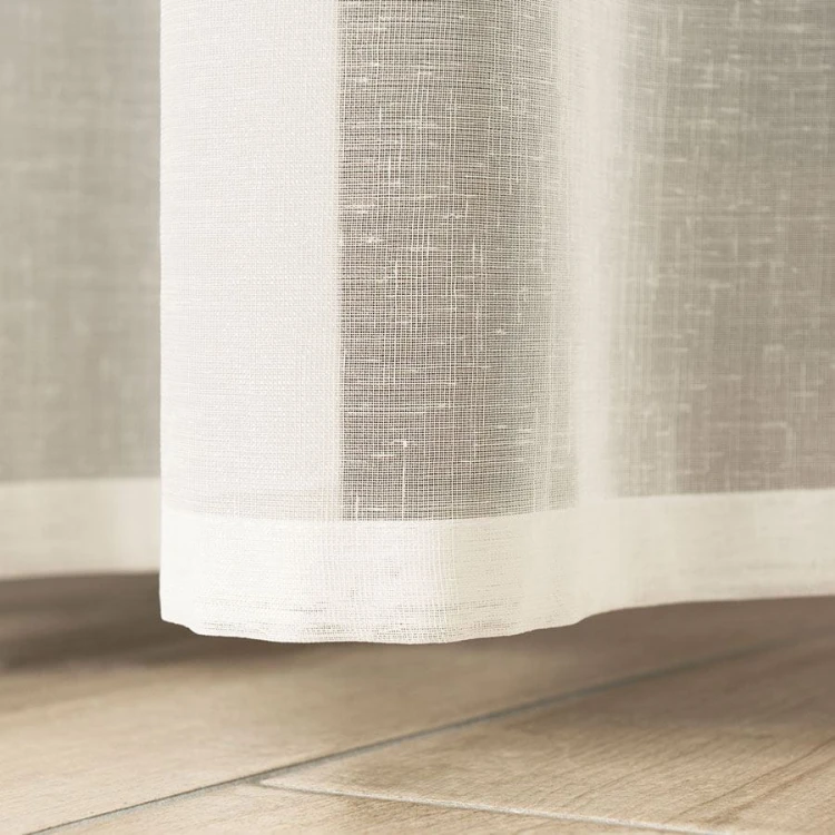 Firanka fantazyjna błyszcząca, wysokość 300cm, kolor kremowy