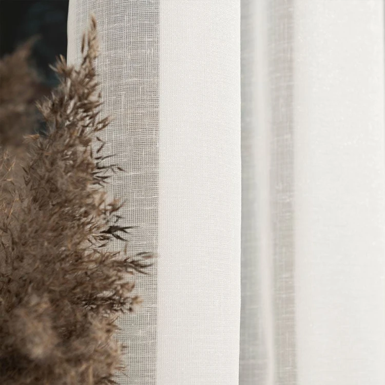 Firanka fantazyjna błyszcząca, wysokość 300cm, kolor kremowy