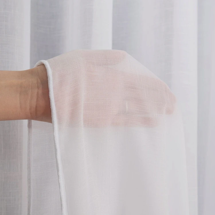 Firanka fantazyjna z ołowianką, wysokość 300cm, kolor biały