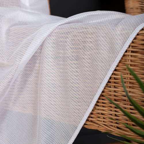 ROSA Firanka fantazyjna z ołowianką, wysokość 350cm, kolor biały