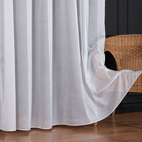 ROSA Firanka fantazyjna z ołowianką, wysokość 350cm, kolor biały