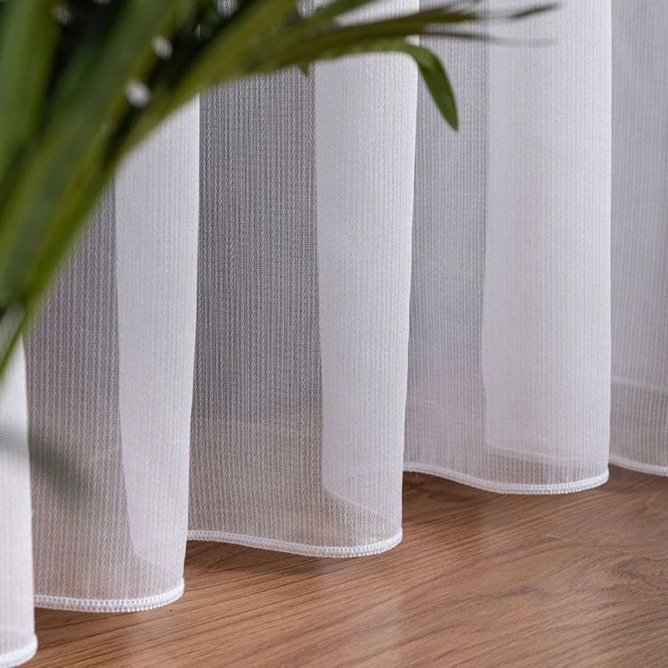 ROSA Firanka fantazyjna z ołowianką, wysokość 350cm, kolor biały