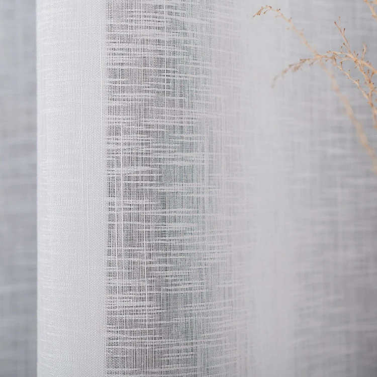 Firanka fantazyjna trudnopalna z ołowianką, wysokość 300cm, kolor biały