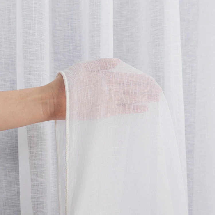 Firanka fantazyjna trudnopalna z ołowianką, wysokość 300cm, kolor biały