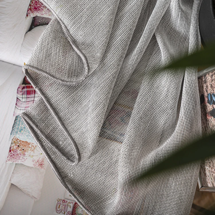 Firanka fantazyjna z ołowianką, wysokość 300cm, kolor szary