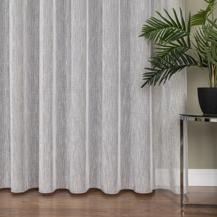 Firanka fantazyjna z ołowianką, wysokość 300cm, kolor szary