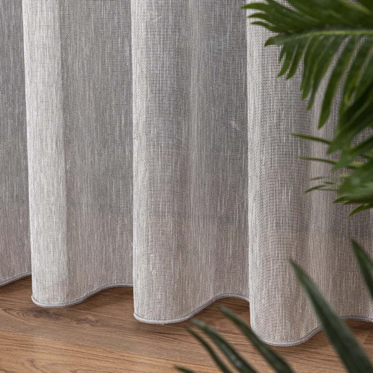 Firanka fantazyjna z ołowianką, wysokość 300cm, kolor szary