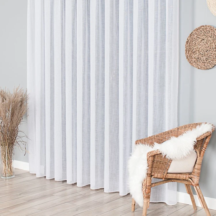 Firanka fantazyjna z ołowianką, wysokość 290cm, kolor biały