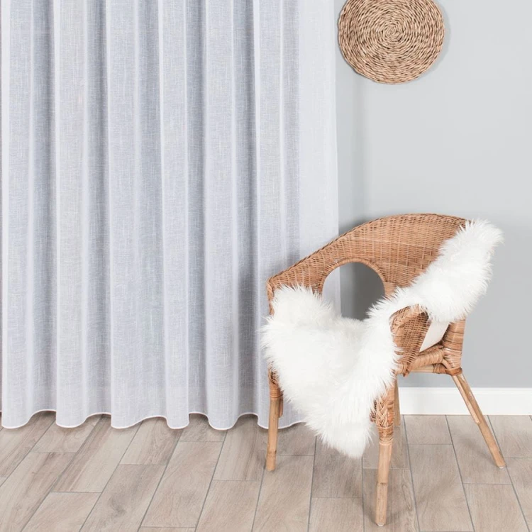 Firanka fantazyjna z ołowianką, wysokość 290cm, kolor biały