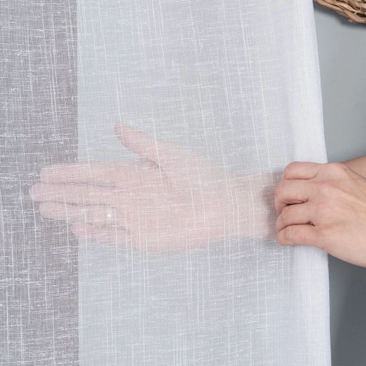 Firanka fantazyjna z ołowianką, wysokość 290cm, kolor biały